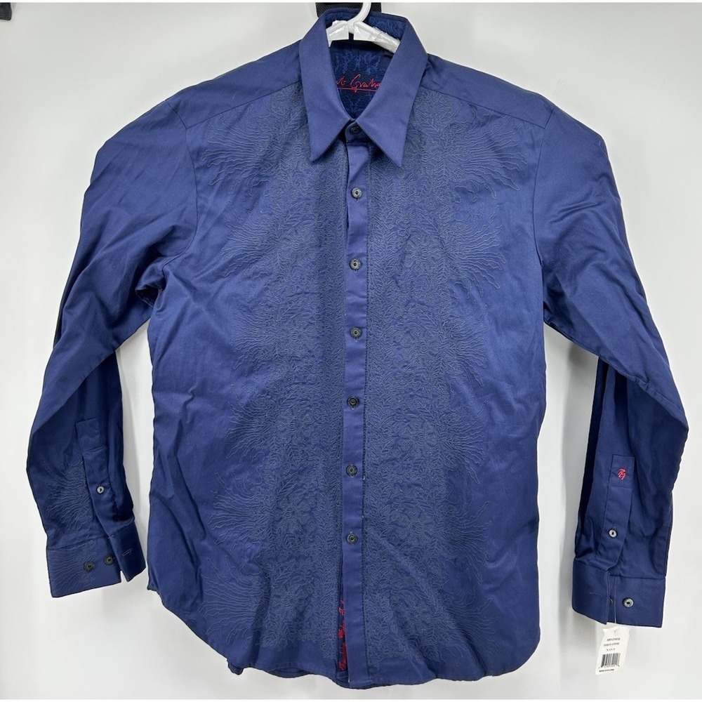 Robert Graham Croasjack Long Sleeve Woven Button Down Blue Men's Medium NWT